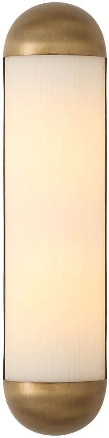 Renwil® Amici Dark Antique Brass/Etched White Wall Sconce-3