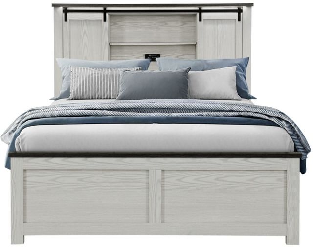 Global Furniture USA Ava Beige Queen Panel Storage Bed-1