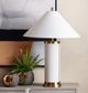 Crestview Collection Wyndham White Table Lamp with Brass Accent-1