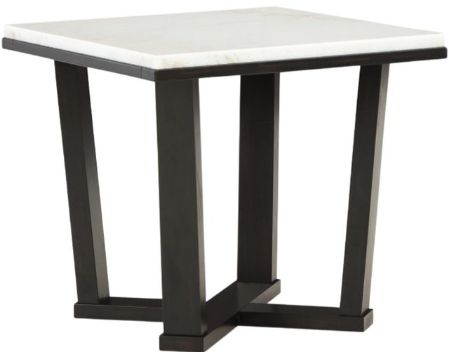 Signature Design by Ashley® Fostead White End Table with Espresso Base-0