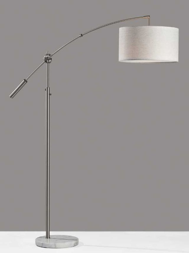 Adesso® Adler White Arc Floor Lamp-4