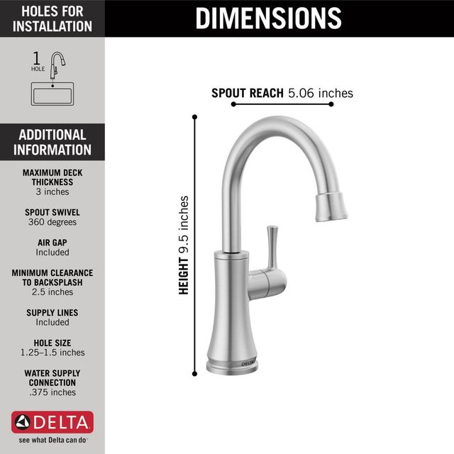 Delta Other Arctic Stainless Transitional Beverage Faucet-2