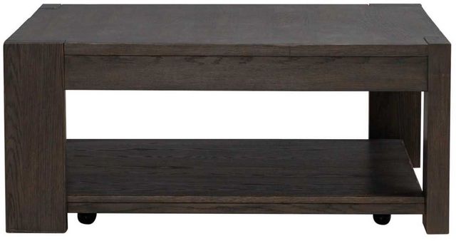 Liberty Furniture Lennox Hill Bark Oversized Square Cocktail Table-2