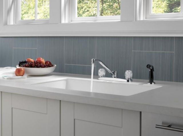 Peerless Core Chrome 6" 2-Handle Kitchen Faucet with Side Sprayer-2