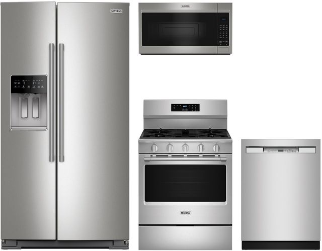 Maytag® 4 Piece Stainless Steel Gas Kitchen Package-0