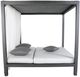 CabanaCoast® Customizable Muse Aluminum Outdoor Cabana Daybed Sling Roof with 1 Curtain-3