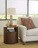 Hammary® Hidden Treasures Kin Brown Round End Table-1