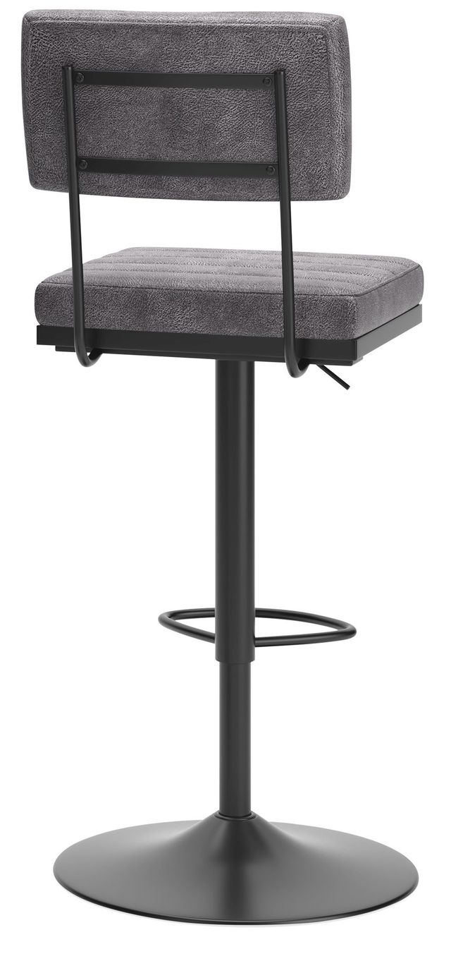 Signature Design by Ashley® Strumford Black/Gray Tall Swivel Bar Stool-1