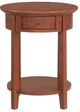 Whittier Wood® Furniture McKenzie Glazed Antique Cherry Round Side Table-3