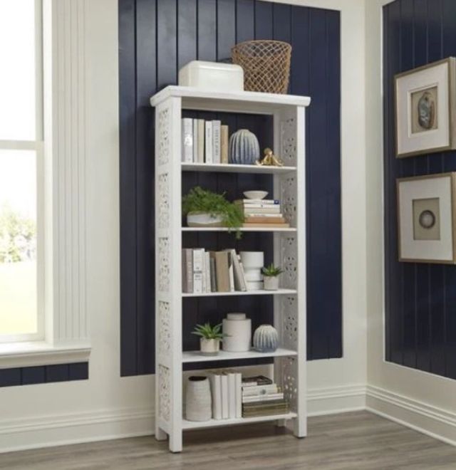 Liberty Furniture Trellis Lane Weathered White 75" Accent Bookcase-1