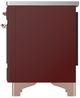 Ilve® Majestic III 40" Burgundy Pro Style Induction Range with Triple Glass Door and Copper Trim-3