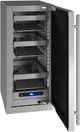 U-Line 15" 2.9 Cu. Ft. Stainless Steel Built-In or Freestanding Under The Counter Refrigerator-1