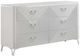 Coaster® Cassia 4-Piece Burnished White High Gloss Queen Panel Bedroom Set-2