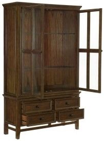 Mazin Furniture Frazier Park Brown Cherry Buffet & Hutch-2