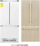ZLINE Autograph Edition 36" 19.6 Cu. Ft. Panel Ready Built In Counter Depth French Door Refrigerator with Champagne Bronze Accents-3