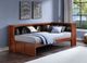 Homelegance® Rowe Dark Cherry Twin Bookcase Corner Platform Bed-1