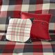 Olliix by Madison Park Red King Ridge 7 Piece Herringbone Comforter Set-3