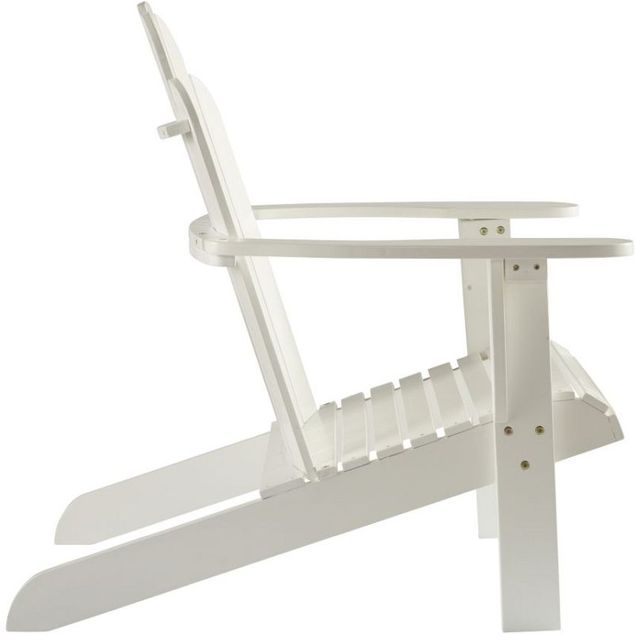 Linon Adirondack White Wooden Outdoor Chair-3