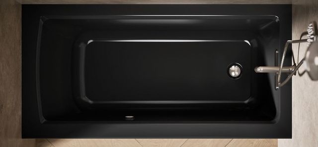 KOHLER® Archer® Black 60" x 30" Alcove Heated BubbleMassage™ Air Bath-4