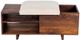 A & B Home Brown/Dark Brown Entryway Storage Bench-2
