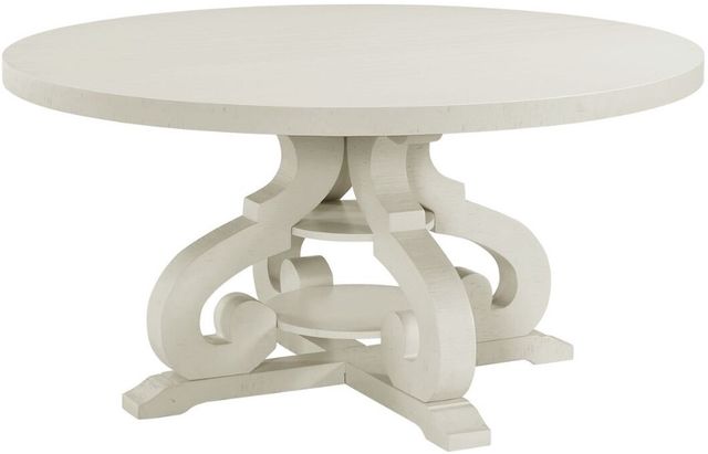 Elements International Stone White Round Dining Table-0