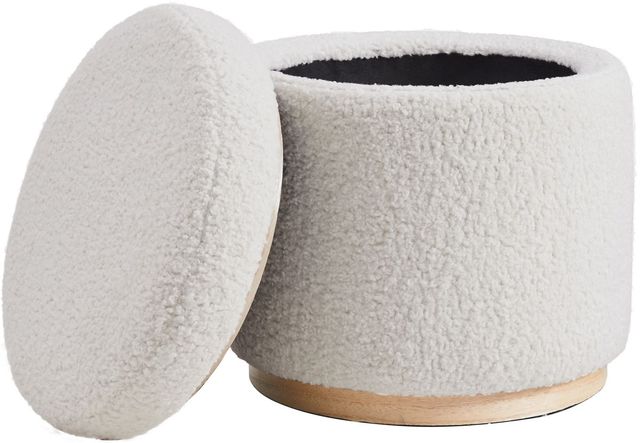 Linon Sunny Natural/White Storage Ottoman-2