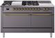 Ilve® Nostalgie II Series 60" Graphite Matte Pro Style Dual Fuel Range-0
