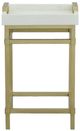Fairfield® East Camden Pearl Drink Table with Antique Brass Base-1