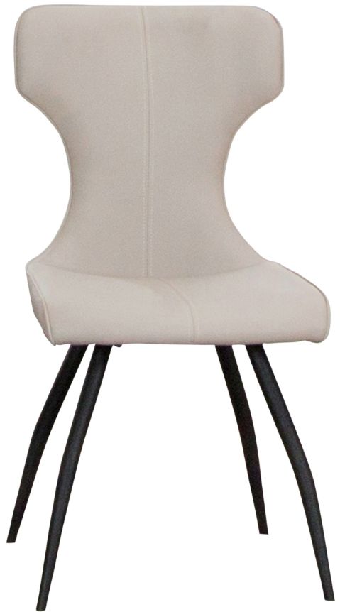 Cramco Eclipse Matte Black/Taupe Dining Side Chair-0