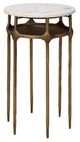 Furniture Classics Moira White Side Table with Gold Base-0