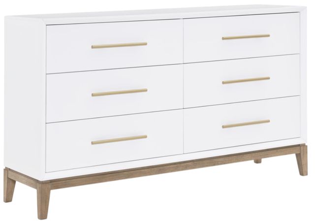 Legacy Classic Melrose Cloud White/Dessert Oak Dresser-0