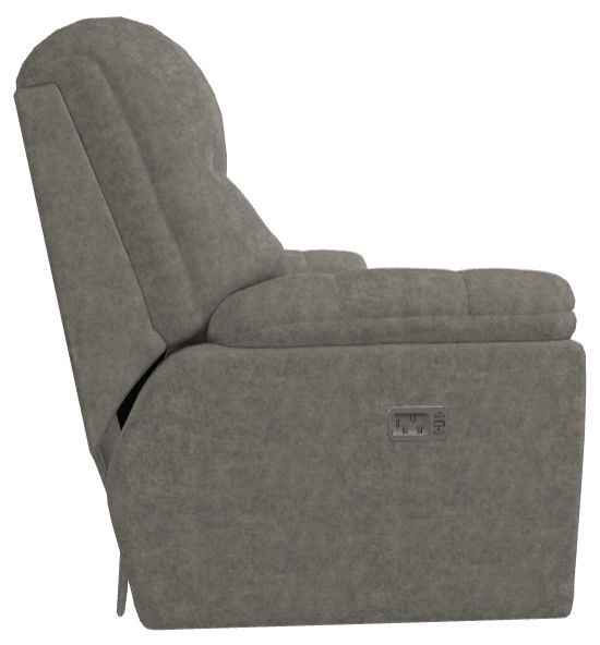 La-Z-Boy® Morrison Charcoal Power Reclining Loveseat with Console and Headrest-2