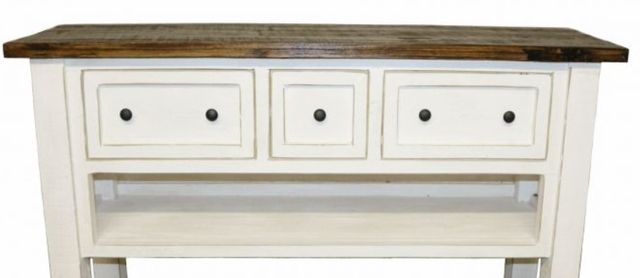 Million Dollar Rustic White Console Sofa Table -1