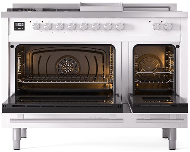 Ilve® Professional Plus II 48" Custom RAL Color Pro Style Dual Fuel Range-1