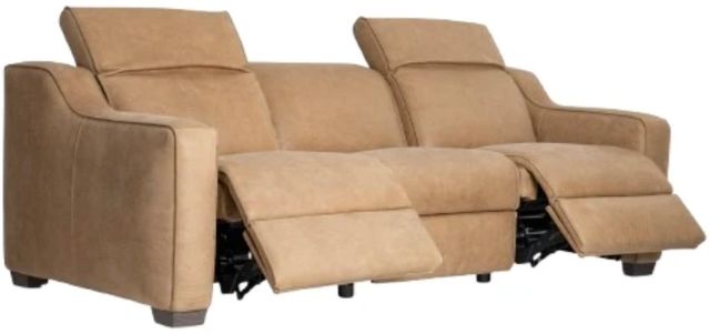 Bernhardt Flynn Bernhardt Living Brown Leather Power Reclining Sofa with Power Headrest-1
