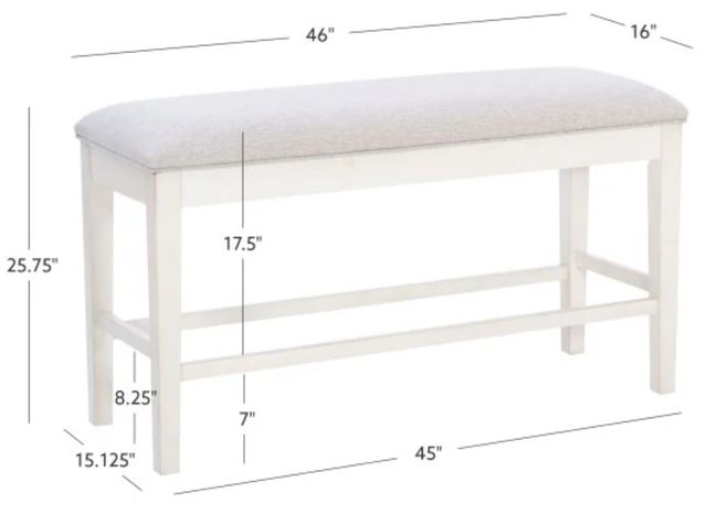 Powell® Mckoy Gray/White Counter Bench-2