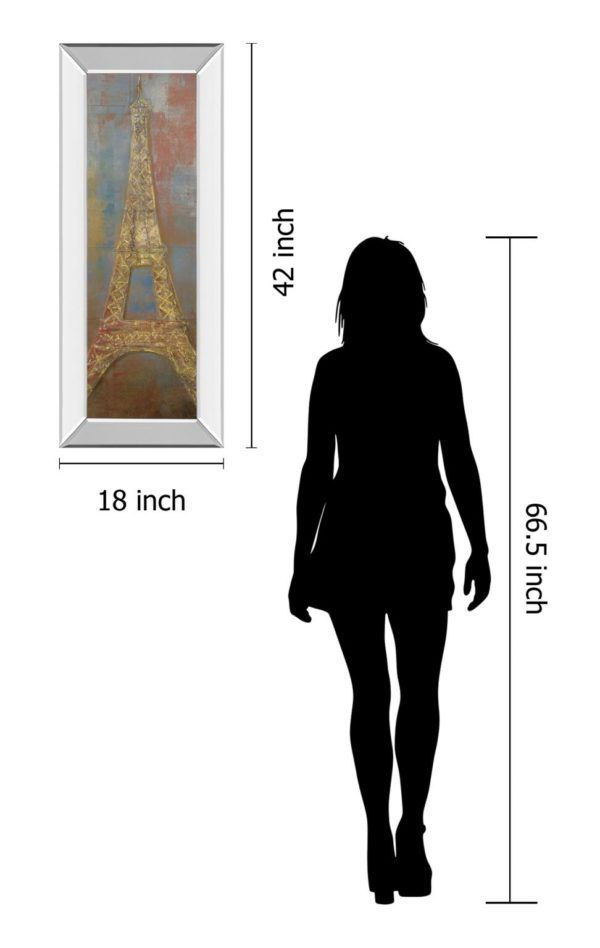 Classy Art Eiffel by Longo Mirrored Frame Wall Art-3