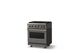 Viking® 5 Series 30" Damascus Gray Pro Style Dual Fuel (NG) Range with Brushed Brass Trim-2