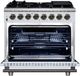 FORNO® Massimo Series Alta Qualita 36" White Pro Style Dual Fuel Range-3
