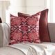 Surya Chloe Bright Red 18"x18" Toss Pillow with Polyester Insert-4