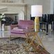 Sagebrook Home Glass Top Accent Table with Gold Base-1