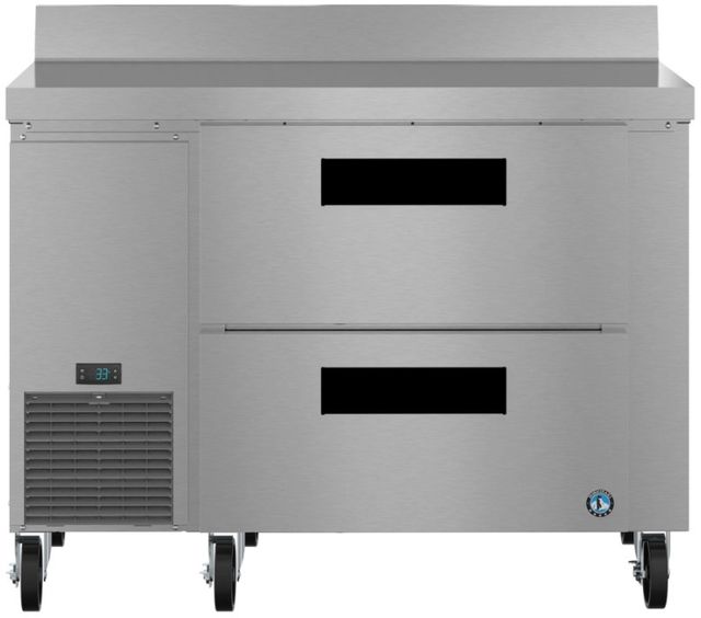 Hoshizaki Steelheart® 46" 11.78 Cu. Ft. Stainless Steel Single Section Worktop Side Mount Refrigerator with Stainless Drawers-0