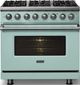 Viking® 5 Series 36" Splash Pro Style Dual Fuel (NG) Range with Polished Chrome Trim-2
