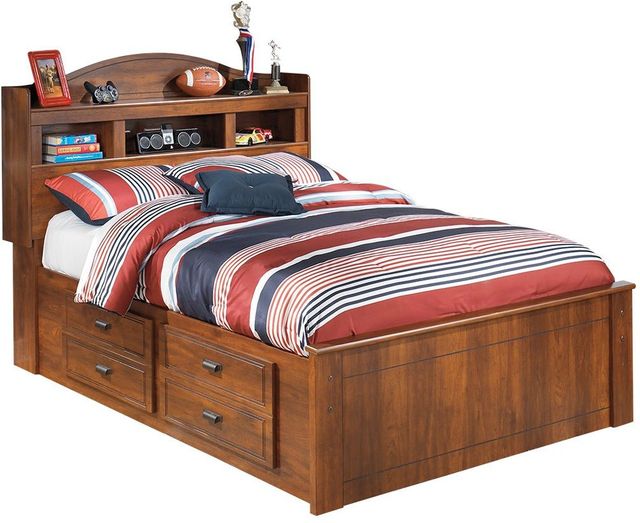Signature Design by Ashley® Barchan 2-Piece Medium Brown Full Bookcase Bed Set-1