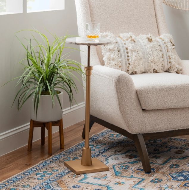 Powell® Averi Gold Adjustable Drink Table-1