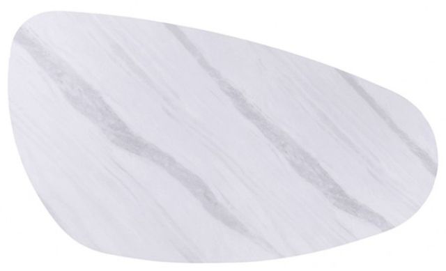 Furniture of America® Northam White Dining Table with Matte Gold Base-3