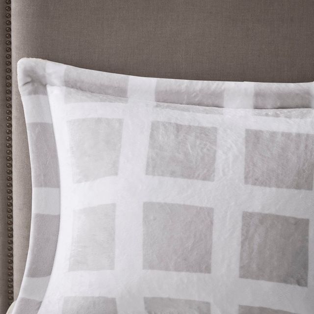 Olliix by Madison Park Mae Grey Twin Plush Comforter Set-4