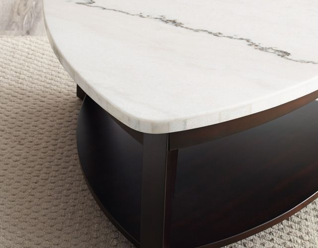 Steve Silver Co. Francis Marble Top Cocktail Table with Casters-2