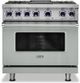 Viking® 7 Series 36" Arctic Grey Pro Style Dual Fuel Natural Gas Range with 12" Reversible Griddle-0