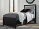 Signature Design by Ashley® Raechalla Black Youth Twin Upholstered Panel Bed-1
